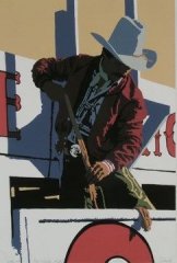 Red Rodeo Rider Bill Schenck 34 x 23 Price on request