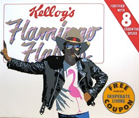 Flamingo Flakes Bill Schenck 1981 28 x 33.5 Price on request