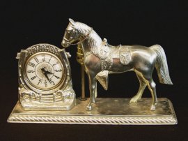 METAL HORSE CLOCK