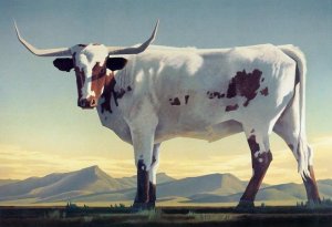Ed Mell Longhorns 10 x 15 Giclée $350.00