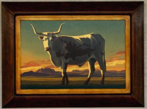Ed Mell Texas Longhorn 18 x 24 SOLD