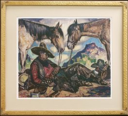 Tequila Siesta Giclée Gold Frame 34.75 x 38.5 inches Print with frame, $950.00 Shipping Additional