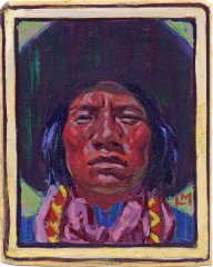 Lon Megargees’ smallest painting 3 x 2.4 inches, c. 1923 Edition 250 $175.00
