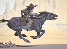 Full Speed Ahead Ed Mell 1985 22 x 30 inches Lithograph Artist Proof $1,200.00