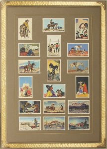 18 Postcards Megargee Signature frame