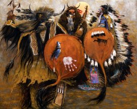 Buffalo Shields  Greg Singley Oil on canvas 48 x 60 inches Price on Request