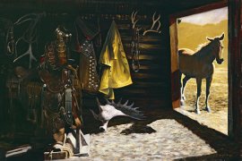 Tack Room Greg Singley Oil on Canvas 32 x 48 inches Price on Request