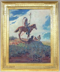 Indian on Horseback1924 25 x 20 SOLD