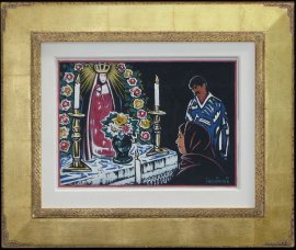 The Shrine 12.25x17 inches Tempera on board Sold