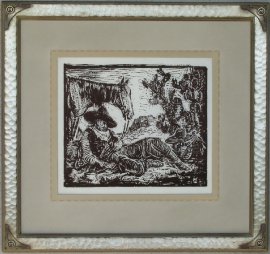 Siesta Lon Megargee Block-print 10.5 x 12.5