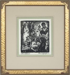 The Shrine Lon Megargee Block-print 9.25 X 8.25