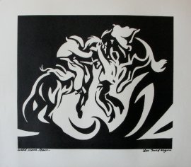 Wild Horse Race Lon Megargee 14 x 16 3/8