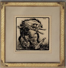 Busted Lon Megargee Block-print 10 x 10
