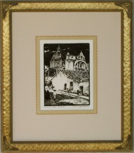 Cuernavaca Lon Megargee Block-print 9 x 6.75