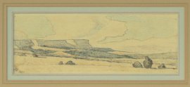 Maynard Dixon Arizona Desert 1941 4.75 x 13 inches conte crayon Price on Request