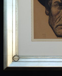 Maynard Dixon Moderne Style Frame with French matting