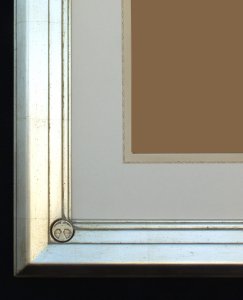 Dixon Moderne Corner detail French mat with hand dyed panel