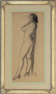 Maynard Dixon Nude 1933 Charcoal 25 x 11.75 inches Price on Request