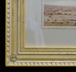 Maynard Dixon Watercolor with Dixon custom frame and French matting