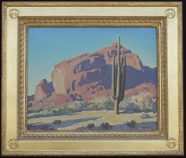 Maynard Dixon oil 16 x 20 inches with original hand carved Dixon Signature Frame. Private collection