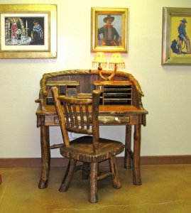 Ron Shanor Letter Desk & Chair  43.5 H x 41 W x 25 D in