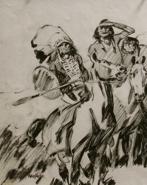 Frank Hoffman – Study for West of the Pecos 1931