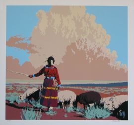 Last Horizon Bill Schenck 27.75 x 29.75. Printers Proof, $7,000.00