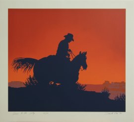 Bill Schenck, Down to the Valley, Serigraph 25 x 29 inches. $5,900.00