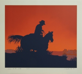 Bill Schenck, Down to the Valley, Serigraph 25 x 29 inches. $5,500.00