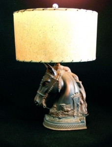 HORSEHEAD LAMP 23 IN H