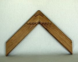 Carved Wood Grain with Deco corner , No. 51-2.5 inches wide