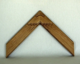 Carved Wood Grain with Deco corner , No. 51-2.5 inches wide