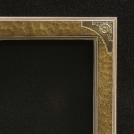Lon Megargee Signature Antique Gold Frame Circle M 1.5 Wide