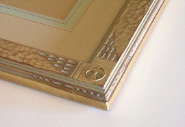 Maynard Dixon Drawing Frame Series 1.5 inches wide. Detail of custom order with additional carving details.