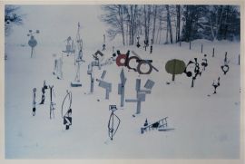 Dan Budnik David Smith's North Field, Terminal Iron Works, Bolton Landing, New York, Winter 1962-63 Dye Transfer, 16 x 20 in format paper, $7,000.00