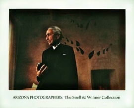 Arizona Photographers ,Snell & Wilmer Collection, Georgia O'Keeffe holding Chama River stone, Abiquiu, New Mexico, March 1975. "POSTER", signed, size 21 3/8 x 26 5/8 inches, image size 16 x 22 3/4, $225.00