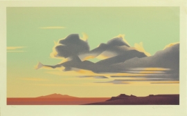 Ed Mell 14.5 x 25 in, Stone Lithograph 95/100 Paper size 17 x 27 inches Published by Southwest Graphics, $900.00