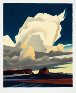 "November Cloud" lithograph, 30" x 25", edition of 200,  edition of 200, Price on request. Framing with Ed Mell Signature Frame is Additional, call for availability.