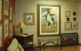 Framed actual size of This Palomino Ain’t No Pal of Mine, Ed Mell, signed lower right. Very Rare, Extra Large Archival Pigment Print, Edition of Five, 54 x 36 inches, 70 x 51, framed with wood tone finish, $17,000.00, gold leaf finish, $18,000.00. Unframed: $14,000.