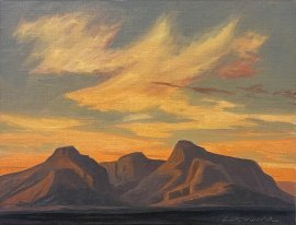 Sunset Evening, Ed Mell, Oil on panel, 11x14. SOLD