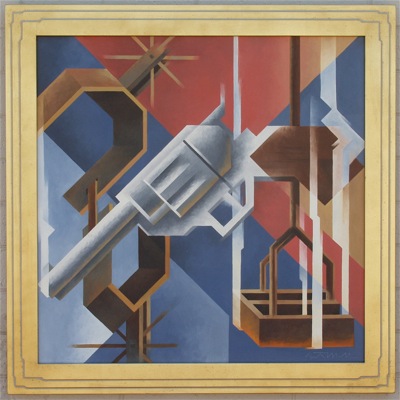 Ed Mell Smok'n Iron and Spurs 30 x 30 Oil on canvas $19,000.00