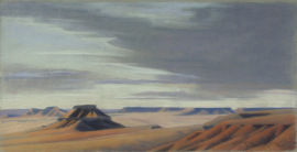 Ed Mell, Lone Mesa , pastel 12x24 SOLD