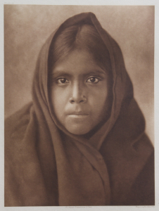 Qahatika Girl, Edward S. Curtis, North American Indian, Photogravure 1907 Plate 56, $16,500.00. Image size 15.5 x 11 3/4 inches, Dutch “Van Gelder" paper, Excellent condition, this is an original photogravure from the 20 volume set.