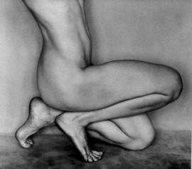 Nude, 1927 62N Edward Weston negative, Cole Weston print, 8 x 10 print, 14 x 16 inch mount. Sold