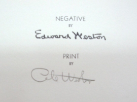 Reverso of Weston Estate Stamp with original Cole Weston signature