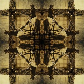 Cowboy Symmetry, Archival Pigment Print, 22x22inches. Call for pricing. Original art by Michael Collier, Copyright 2017