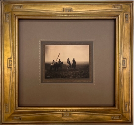 Edward S.Curtis, Platinum print. Hand carved Art Deco motif, gold leaf with asphaltum finish. McClure Frame, 15x17.13 inches