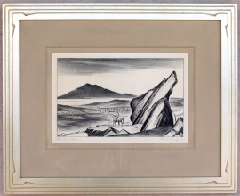 WPA Deco style Frame, silver leaf