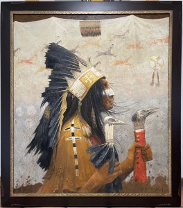 Crow Before the Eagle by Greg Singley, 48 x 42 inches, oil on canvas, $4,500.00