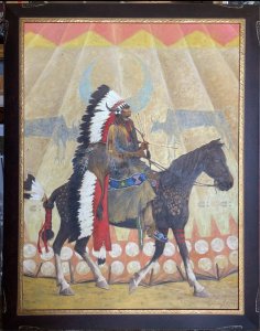 Painted Lodge by Greg Singley, 48 x 43 inches, oil on canvas, $4,500.00